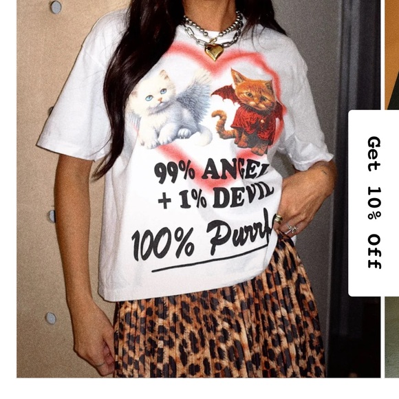 Dressed in LALA White Graphic Crop Top - Picture 2 of 6